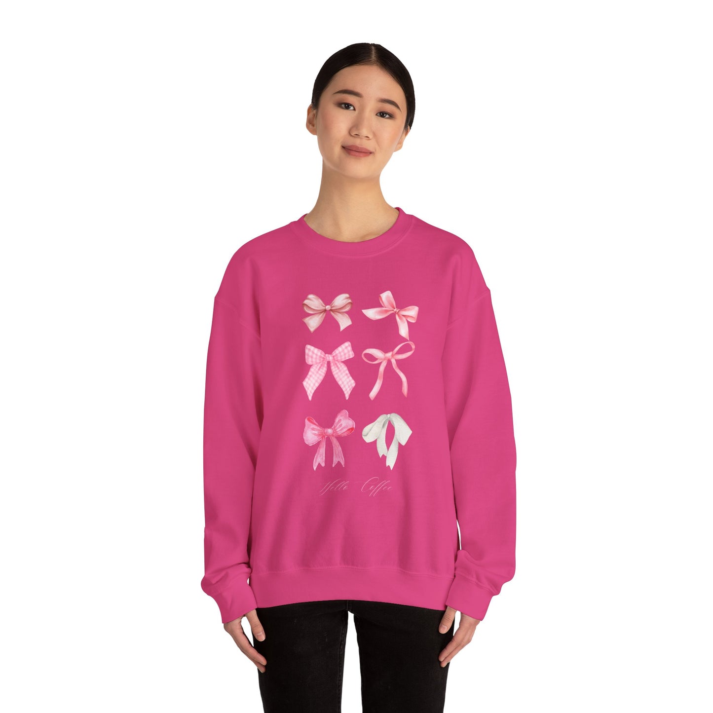 Hello Coffee Bows Crewneck