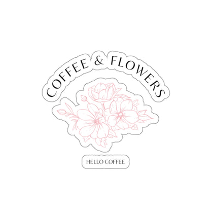 Coffee & Flowers Florals Sticker