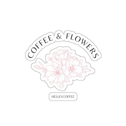 Coffee & Flowers Florals Sticker