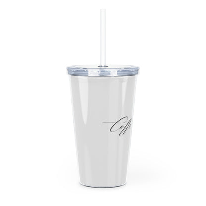 Coffee Girly Plastic Tumbler w/ Straw