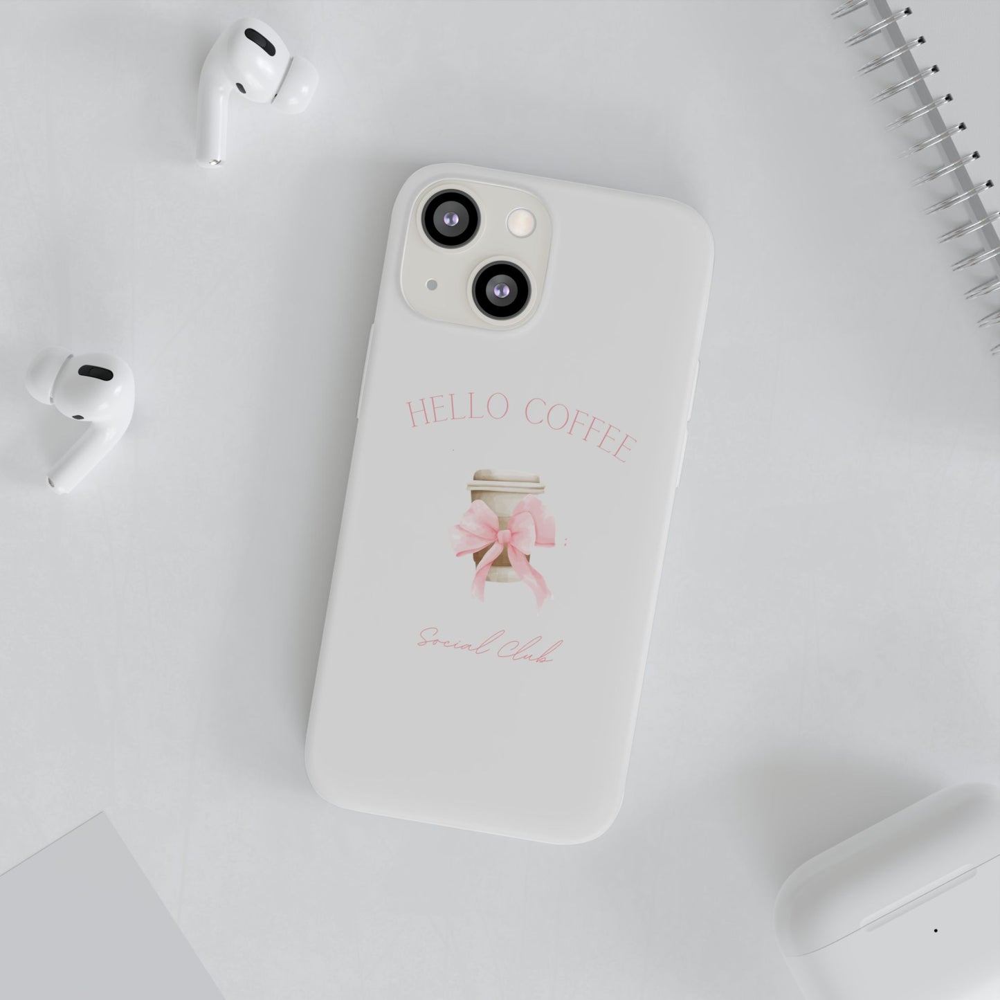 Hello Coffee Bows Flexi Case