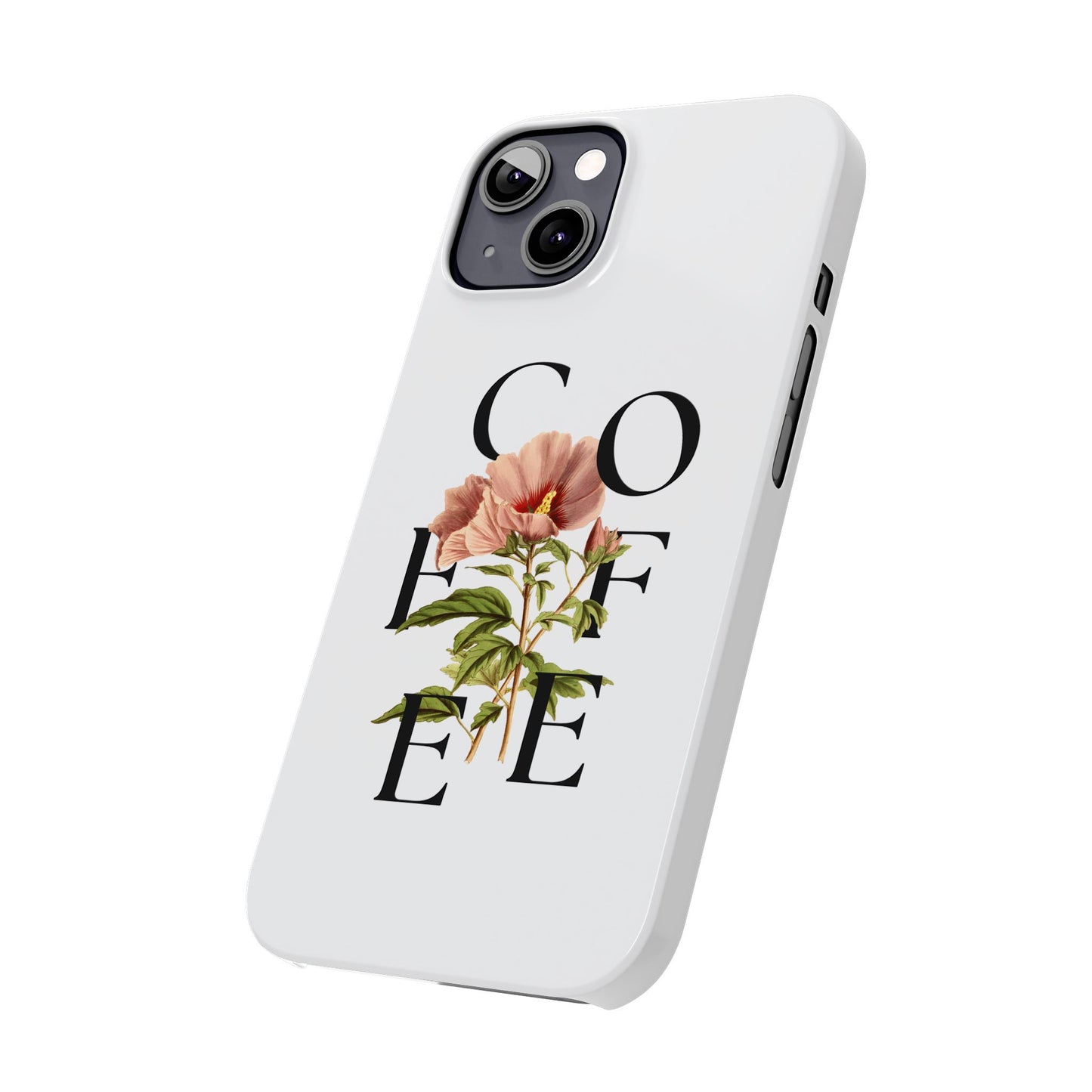 Coffee Florals Slim Phone Case