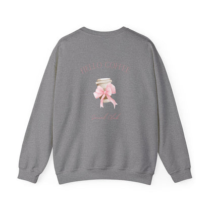 Hello Coffee Bows Crewneck