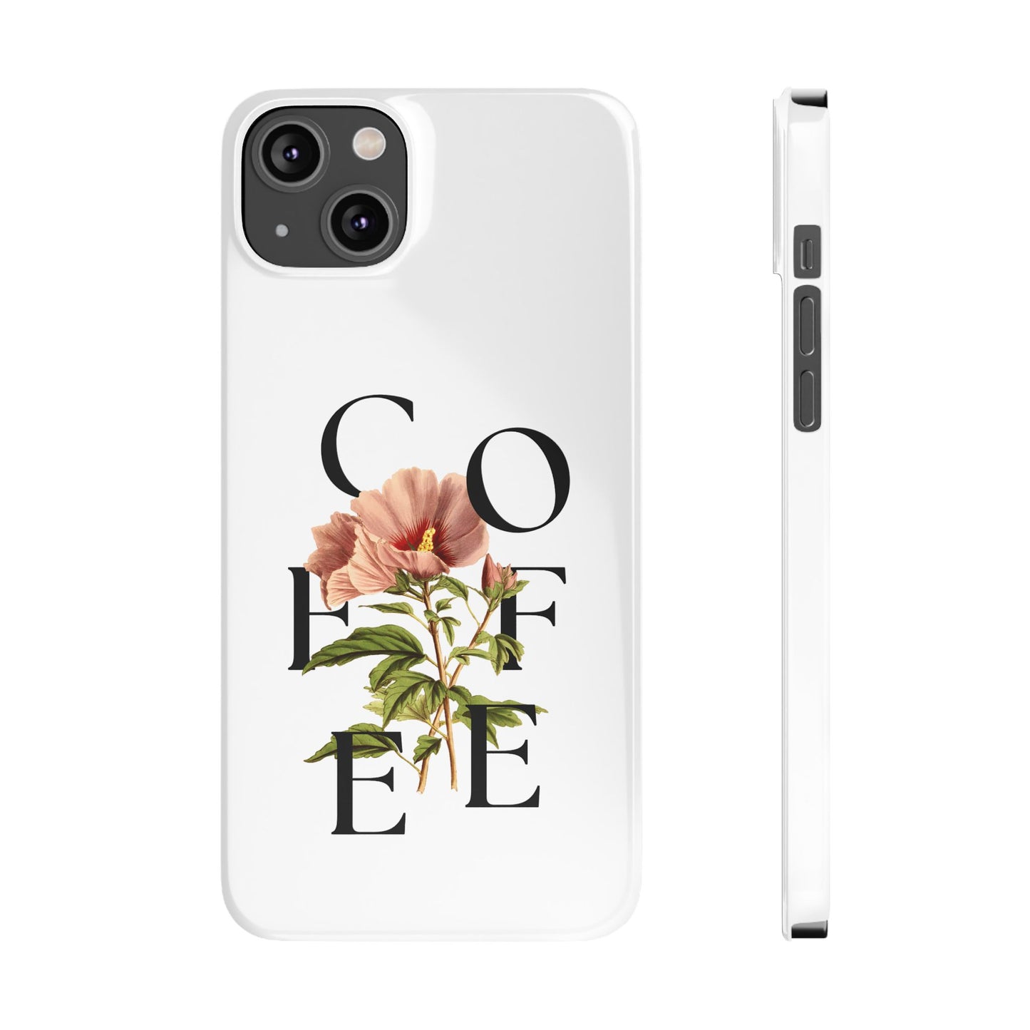 Coffee Florals Slim Phone Case