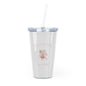 Hello Coffee Bows Plastic Tumbler w/ Straw