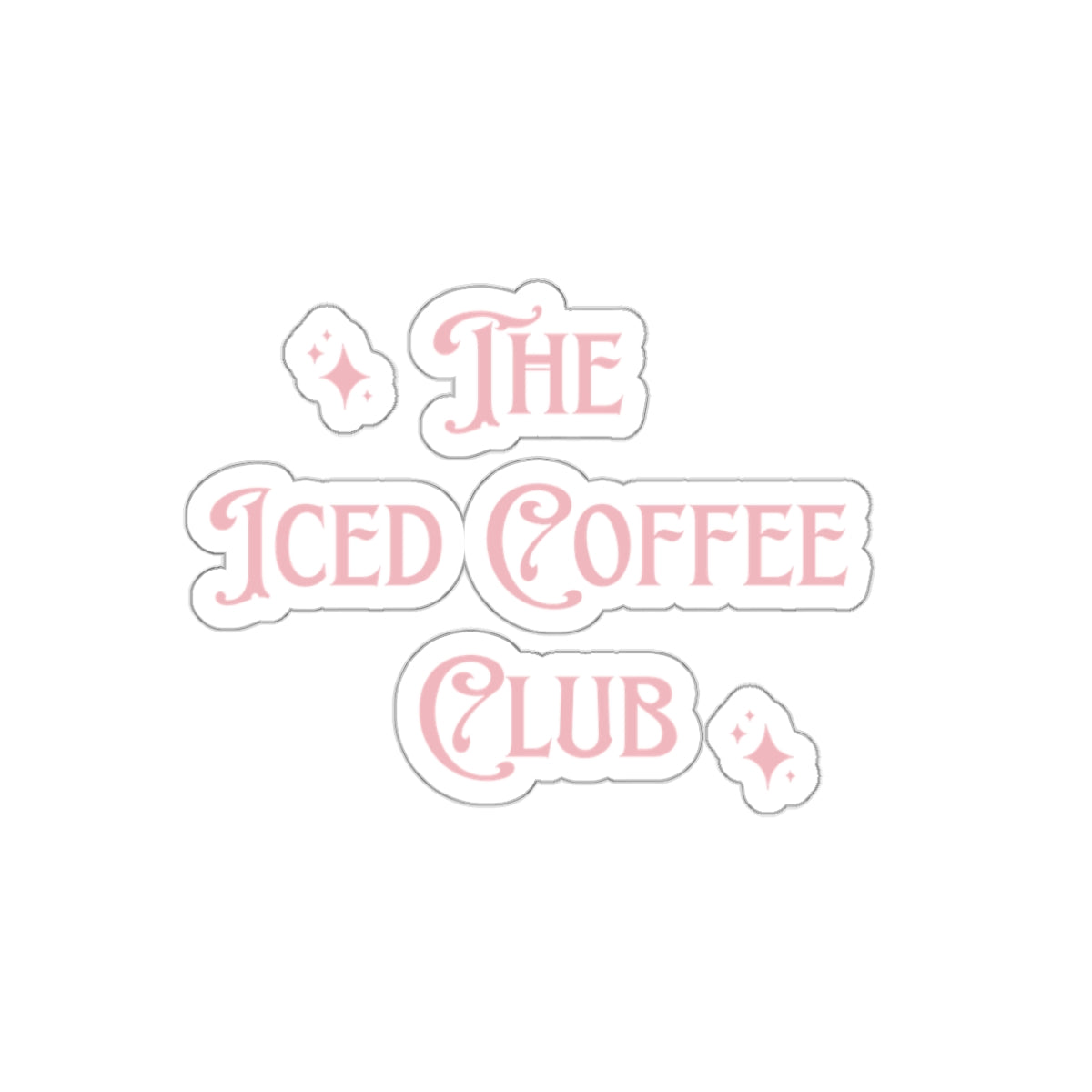 Iced Coffee Club Pink Sticker