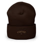 Embroidered Coffee Girl Cuffed Beanie