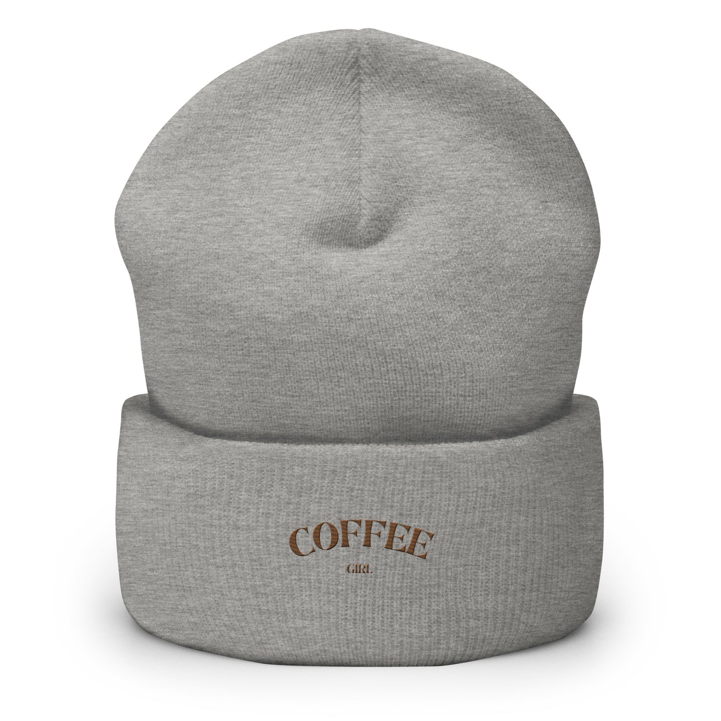 Embroidered Coffee Girl Cuffed Beanie